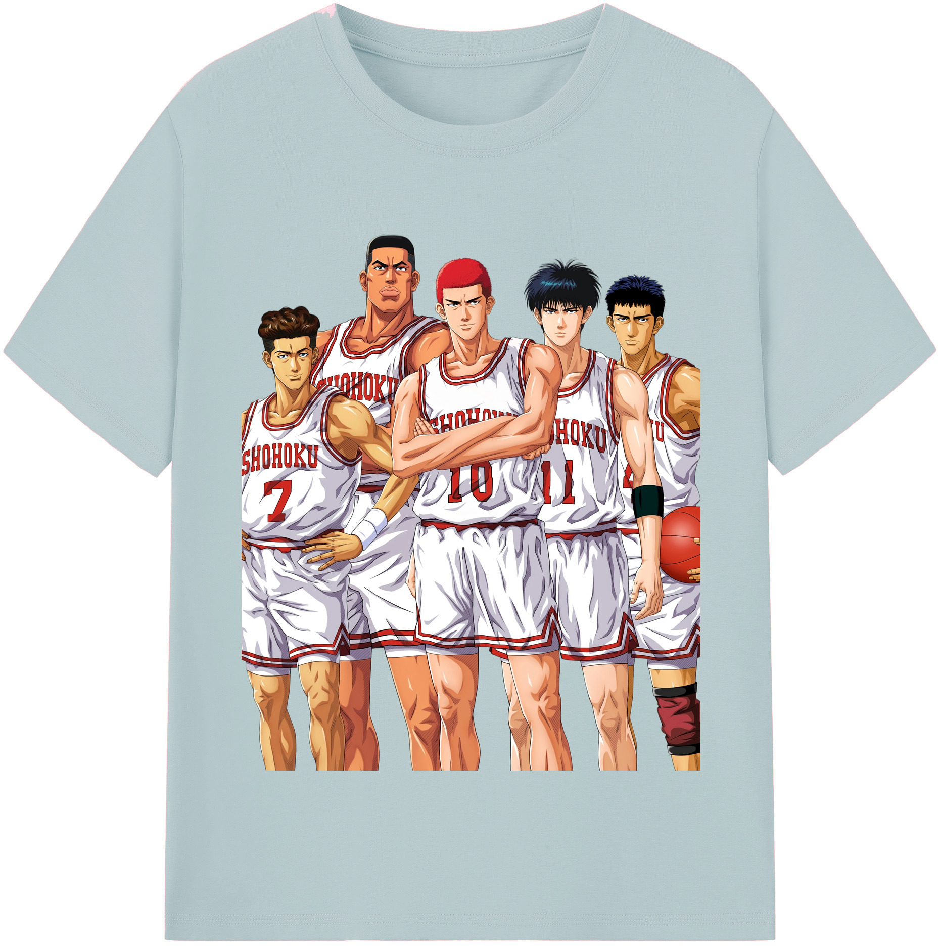 SLAM DUNK／スラムダンク 綿100％半袖Tシャツ（フロントプリント）